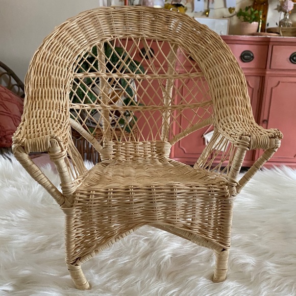 wicker doll chair